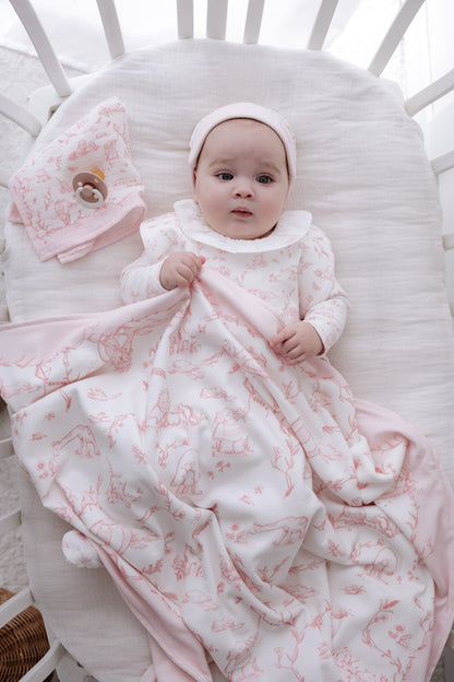 Toile De Jouy Newborn Set - Pink