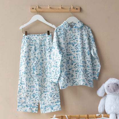 Toile De Jouy Pyjama - Blue