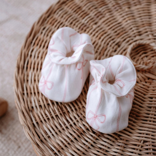 Ribbon Booties - Pink