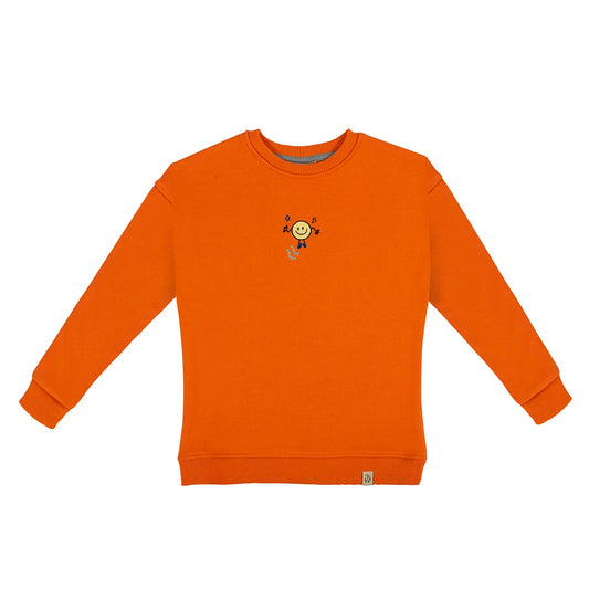 Orange Smiley Sweater