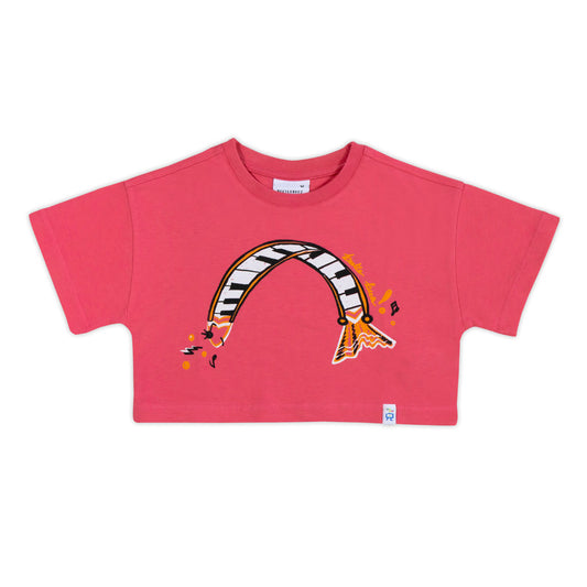 Piano Fish Crop T-Shirt