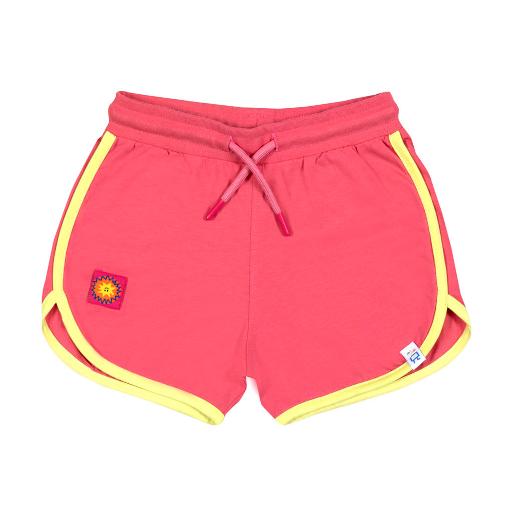 Retro Lime Striped Pink Shorts