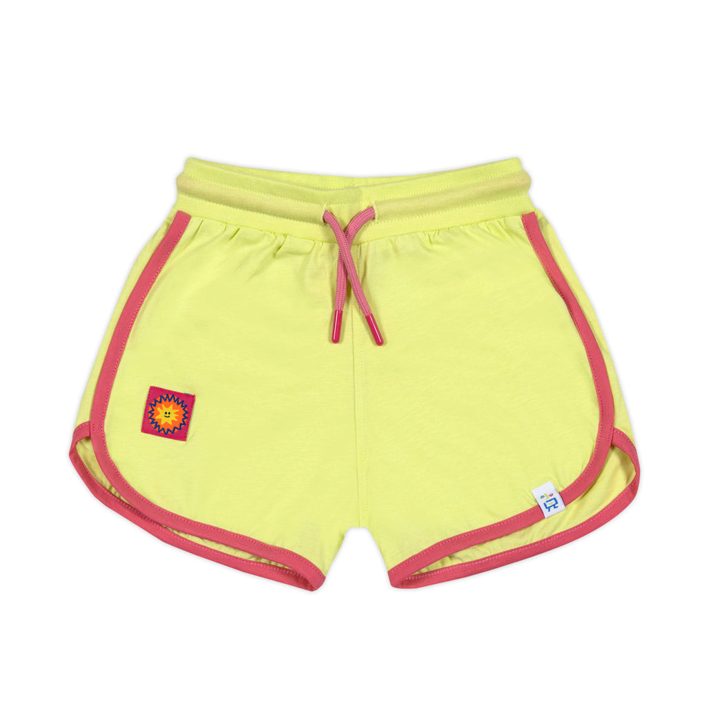 Retro Pink Striped Lime Shorts