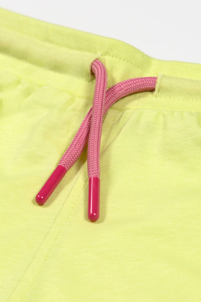 Retro Pink Striped Lime Shorts