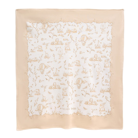 Toile De Jouy Blanket - Beige