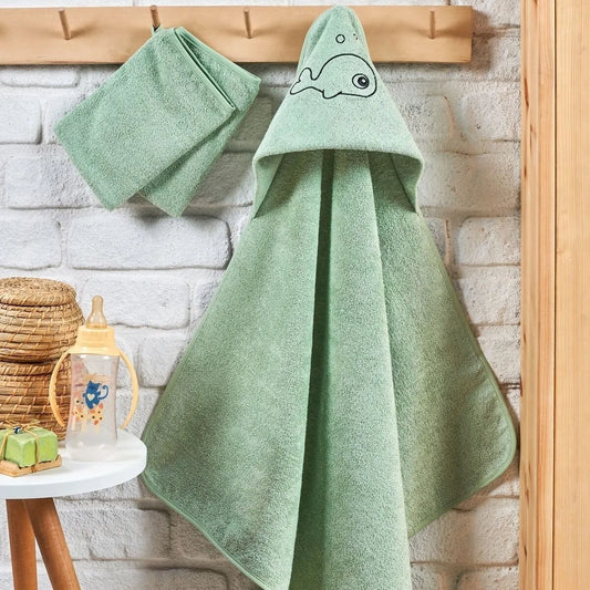 Hooded Towel and Mitt Set