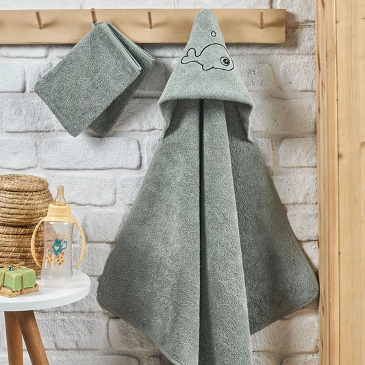 Hooded Towel and Mitt Set