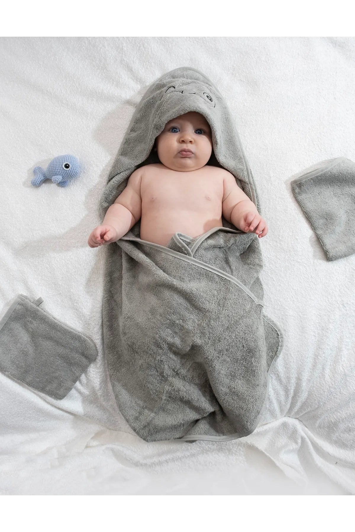 Hooded Towel and Mitt Set