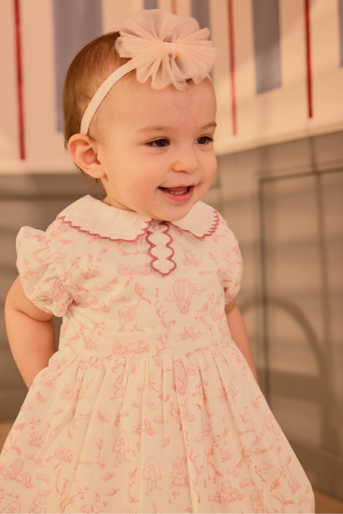 Toile De Jouy Dress - Pink