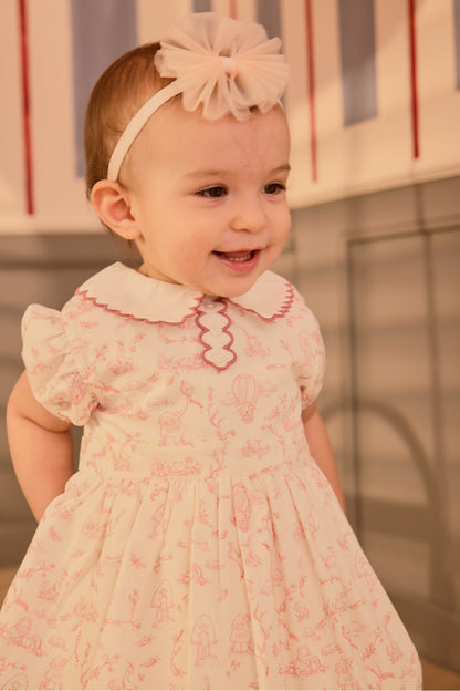 Toile De Jouy Dress - Pink