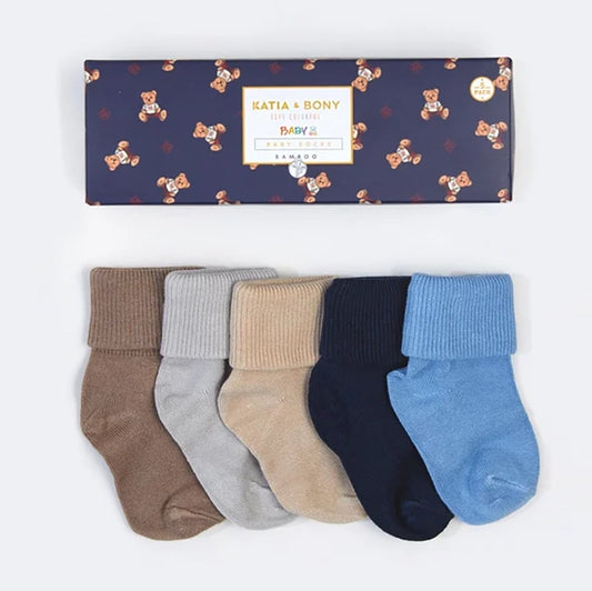 Bamboo Baby Socks Set - Blue