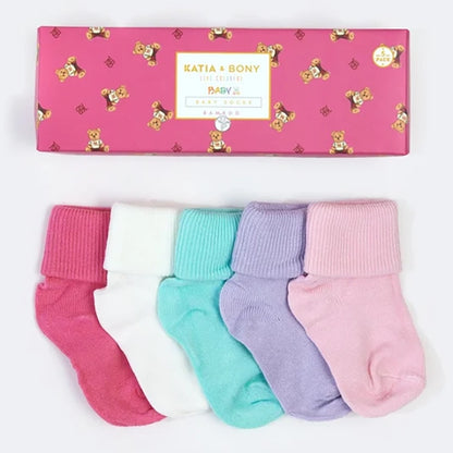 Bamboo Baby Socks Set - Pink