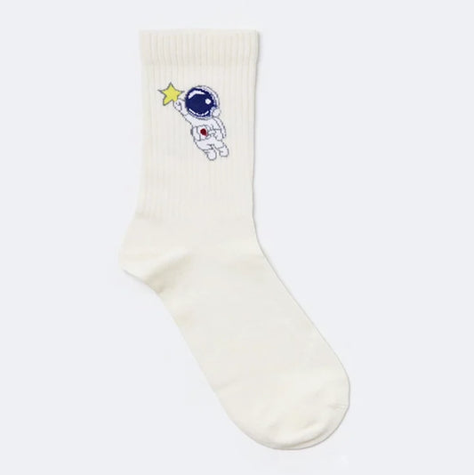 Astronaut Socks - White