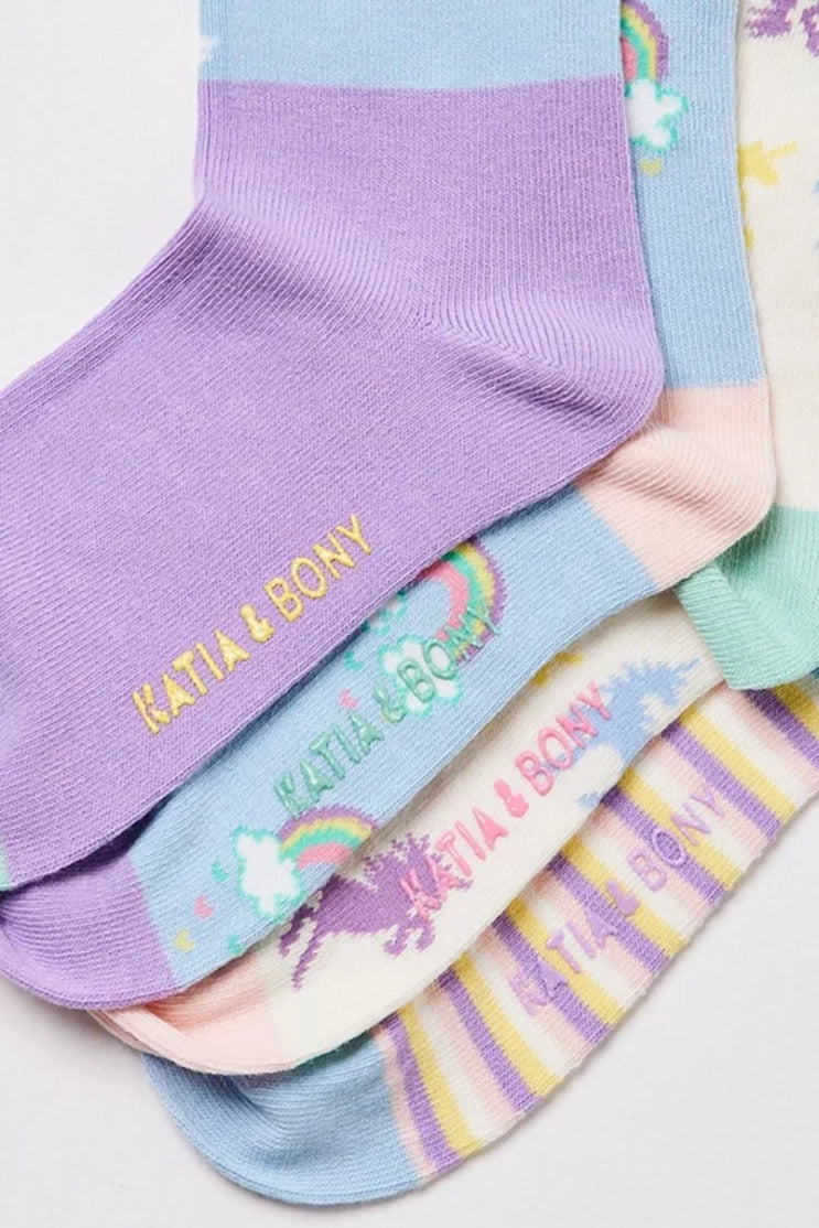 Rainbow Unicorn Socks Set