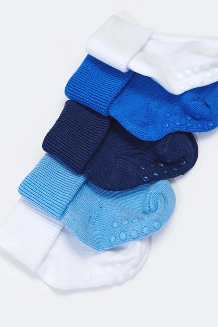 Organic Baby Socks Set - Blue