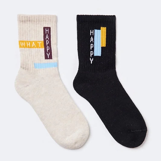 Motto Crew Socks - Black