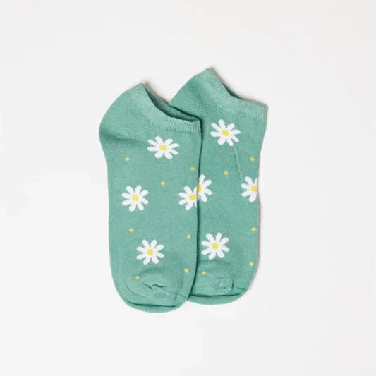 Daisy Short Socks - Green