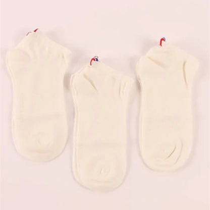 Bamboo Short Socks Set - White