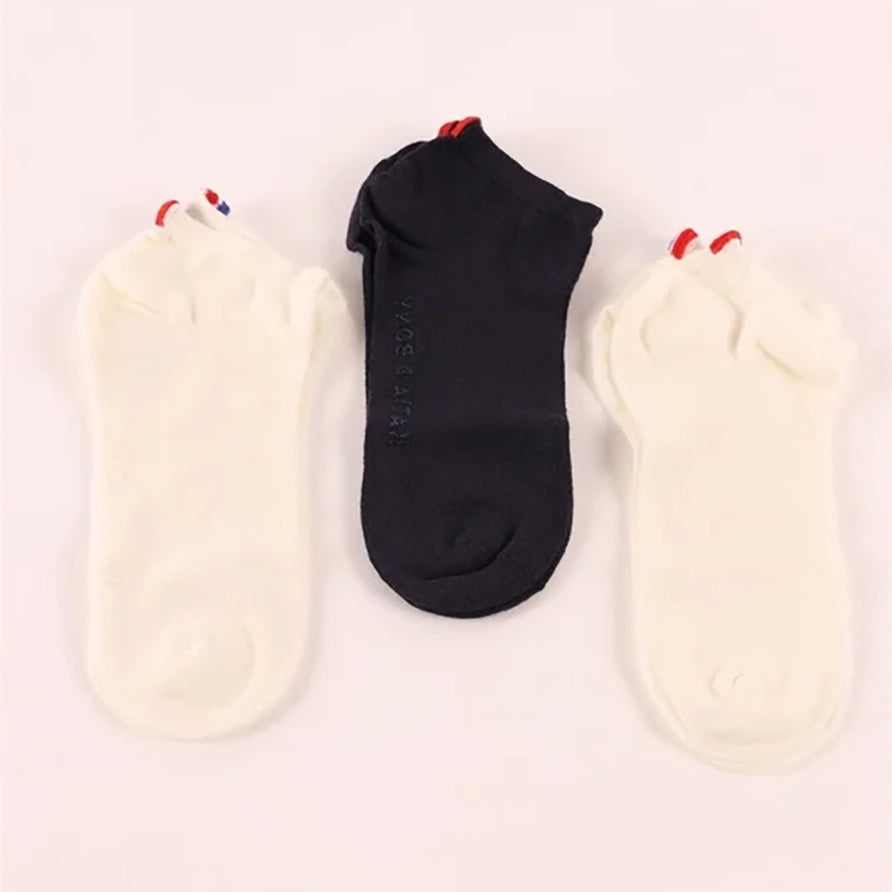 Bamboo Short Socks Set - Navy