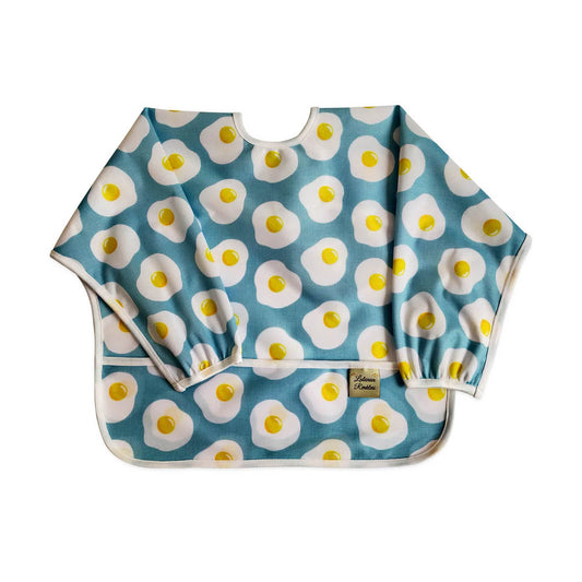 Long-Sleeve Bib - Blue Omelette