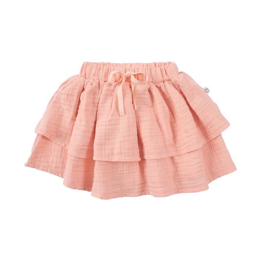 Muslin Layered Skirt - Pink