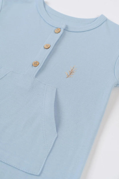 Bamboo Romper - Blue