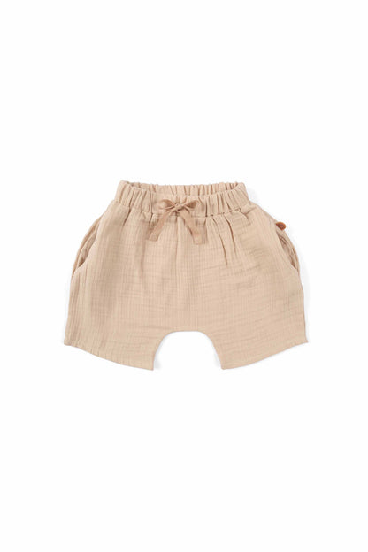 Muslin Shorts Set - Beige