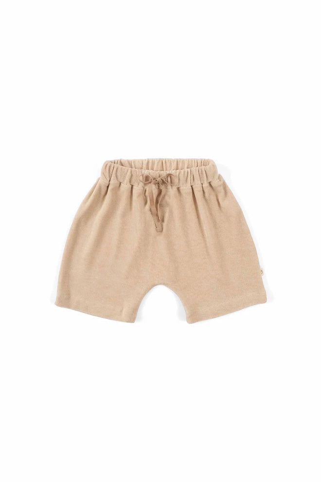 Towel Shorts Set - Beige