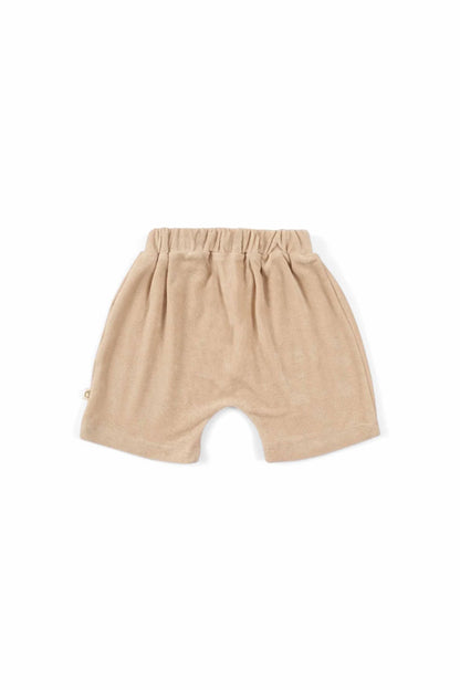 Towel Shorts Set - Beige