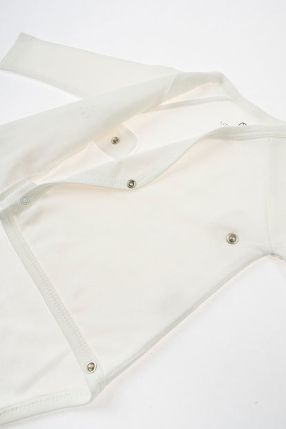 Long Sleeve Kimono Bodysuit - White