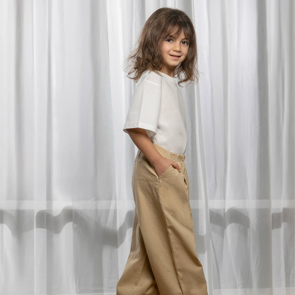 Caramel Wide-leg Girl Trousers