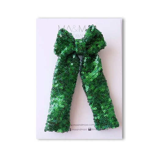 GREEN SEQUIN - Ballerina Hairclip