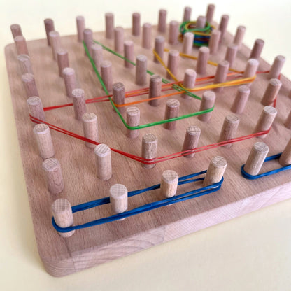 Geoboard Elastic Shapes Montessori Toy