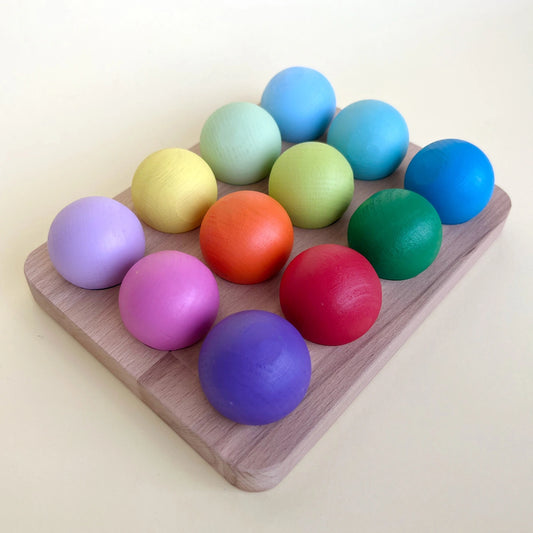 Colorful Balls with Matching Tray