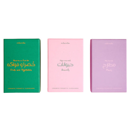 Set of 3 Flashcards - Arabic