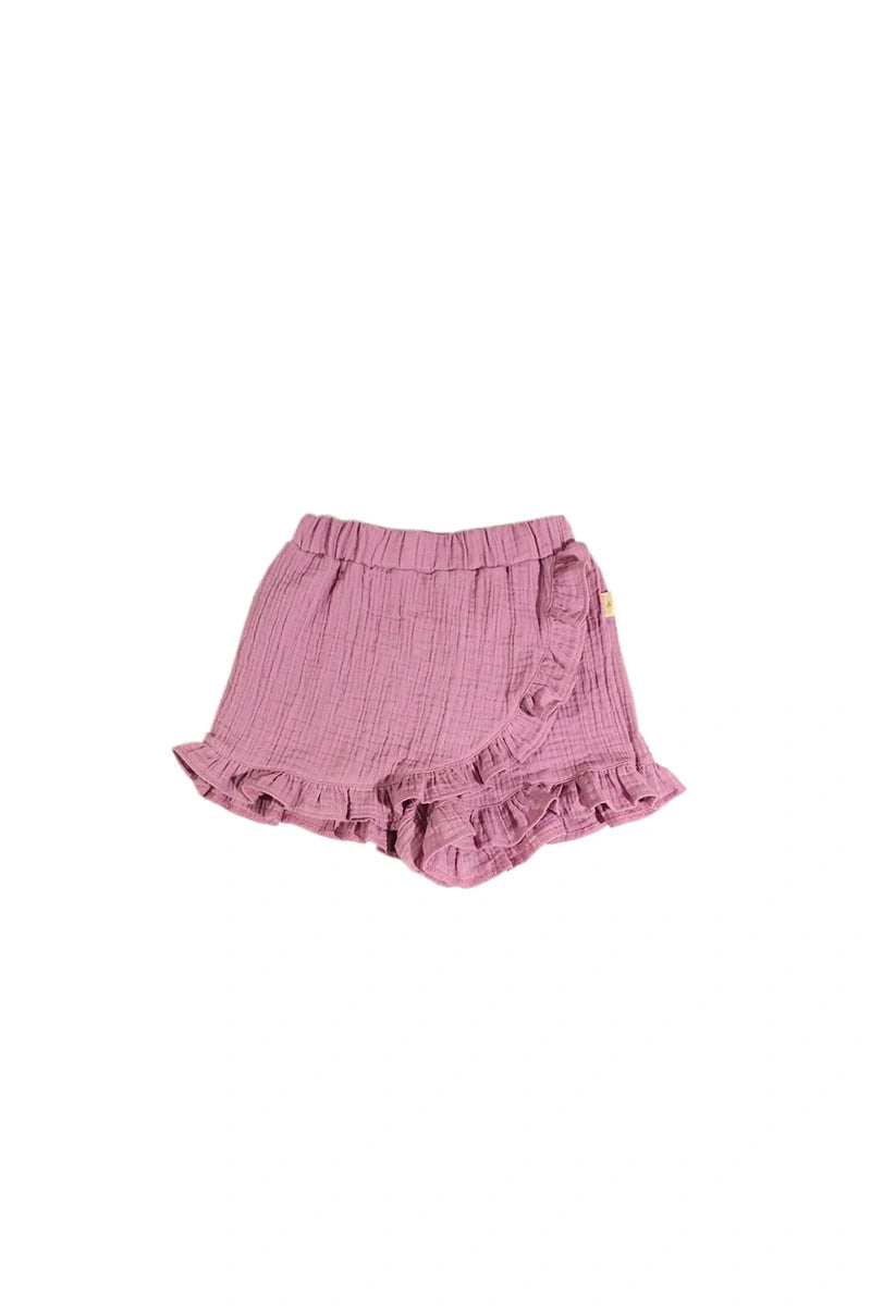 Muslin Skort - Fuchsia