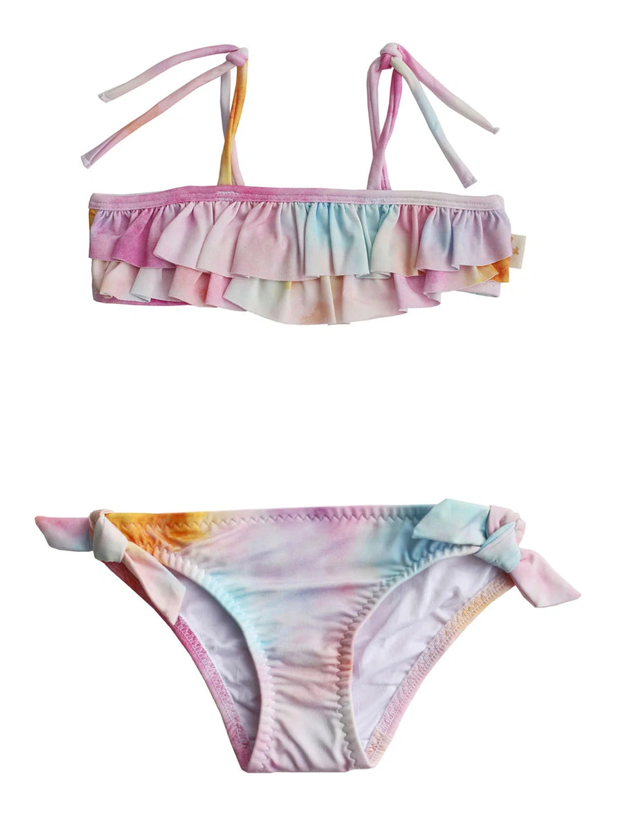 Ruffle Bikini Set - Tie Dye