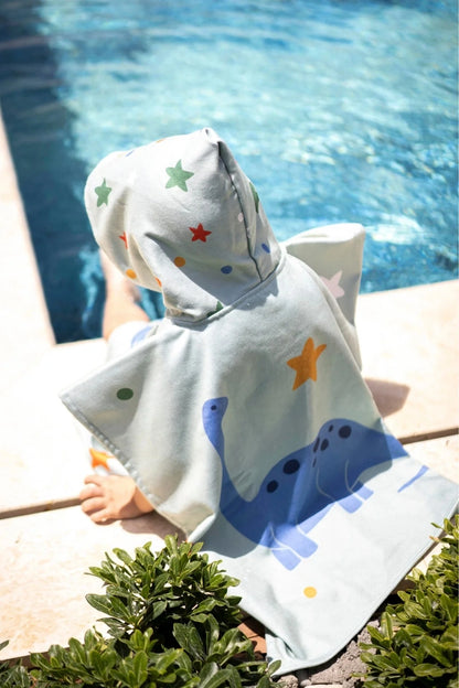 Dino Star - Beach Poncho