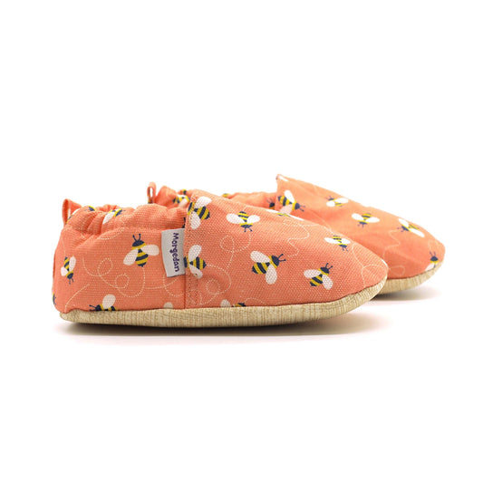 Non-Slip Moccasins - Bee Happy