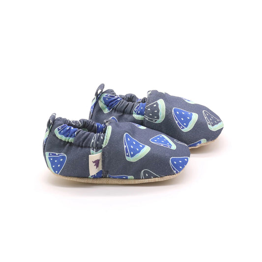 Non-Slip Moccasins - Navy Watermelon