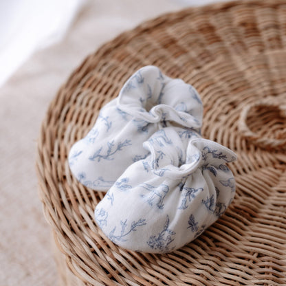 Toile De Jouy Booties - Blue