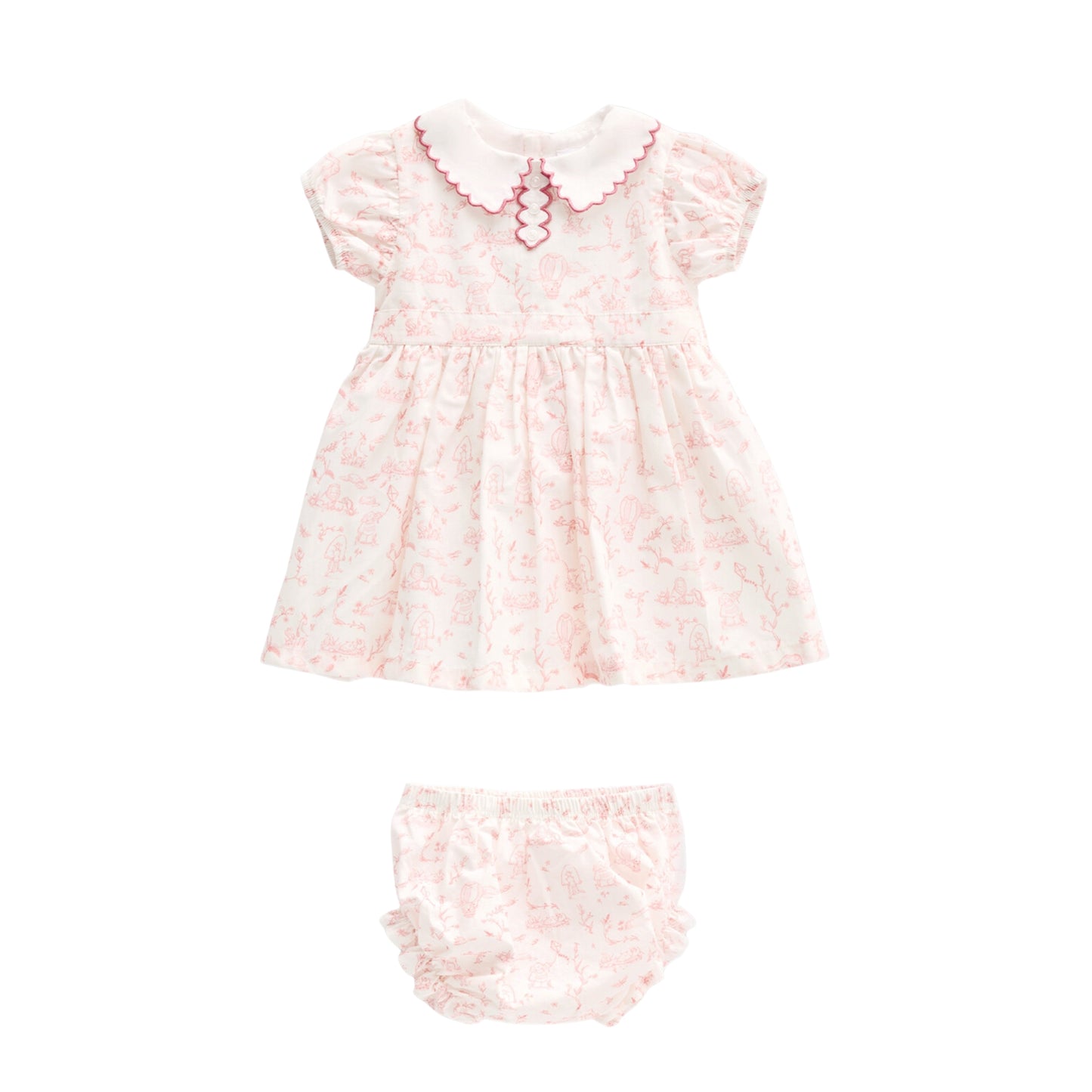 Toile De Jouy Dress - Pink