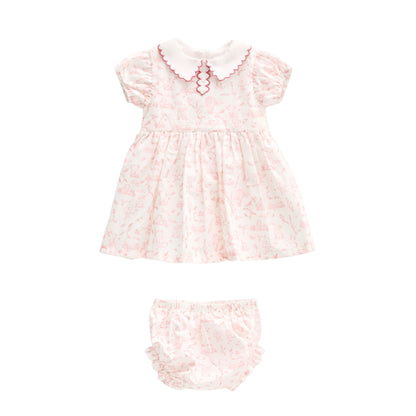 Toile De Jouy Dress - Pink